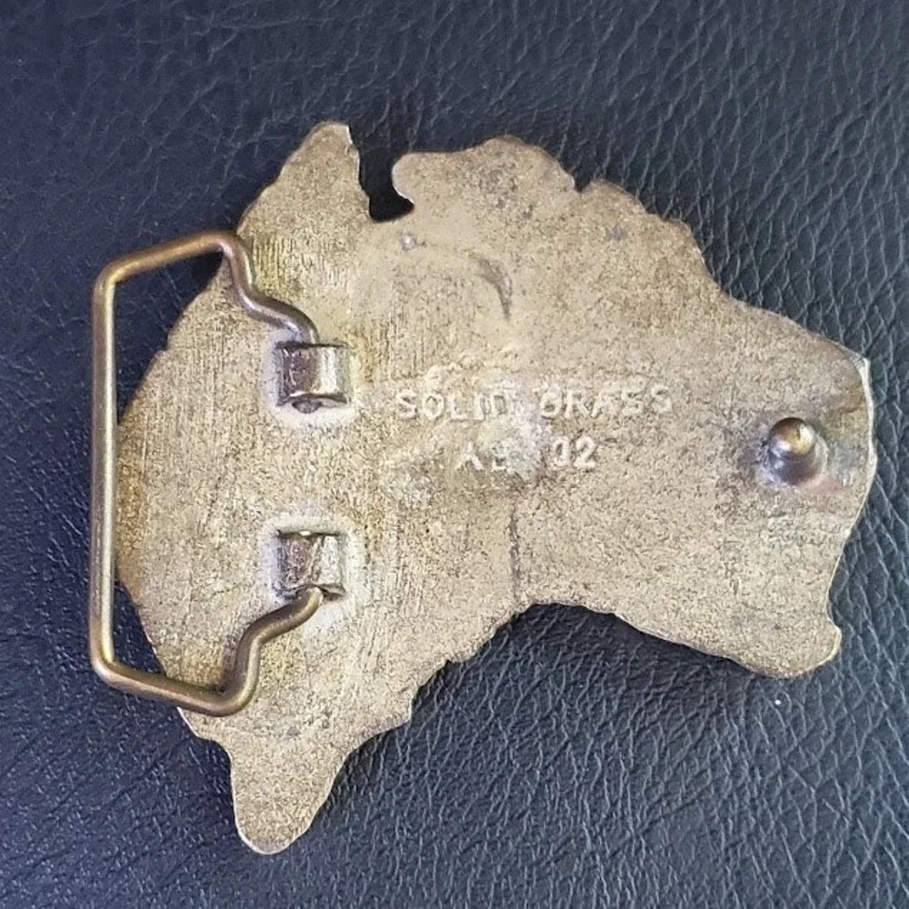 Australia Koala Bears Belt Buckle Solid Brass Wildlife Tree Souvenir Figural